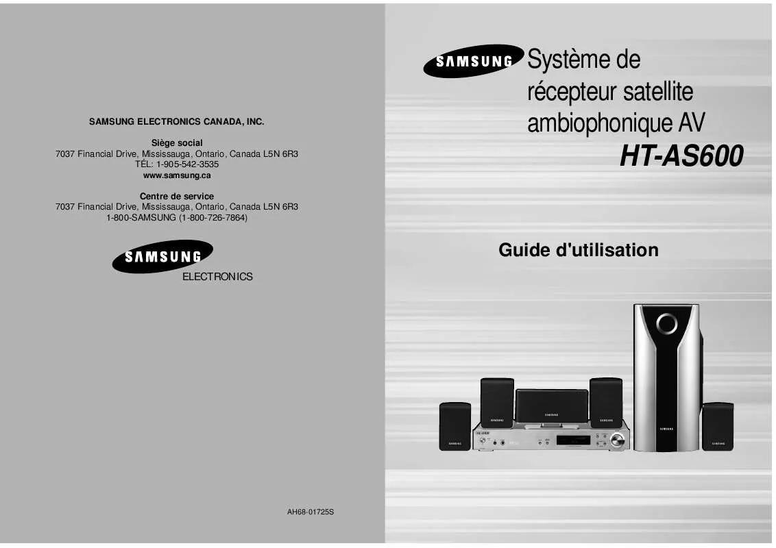 Mode d'emploi SAMSUNG HT-AS600