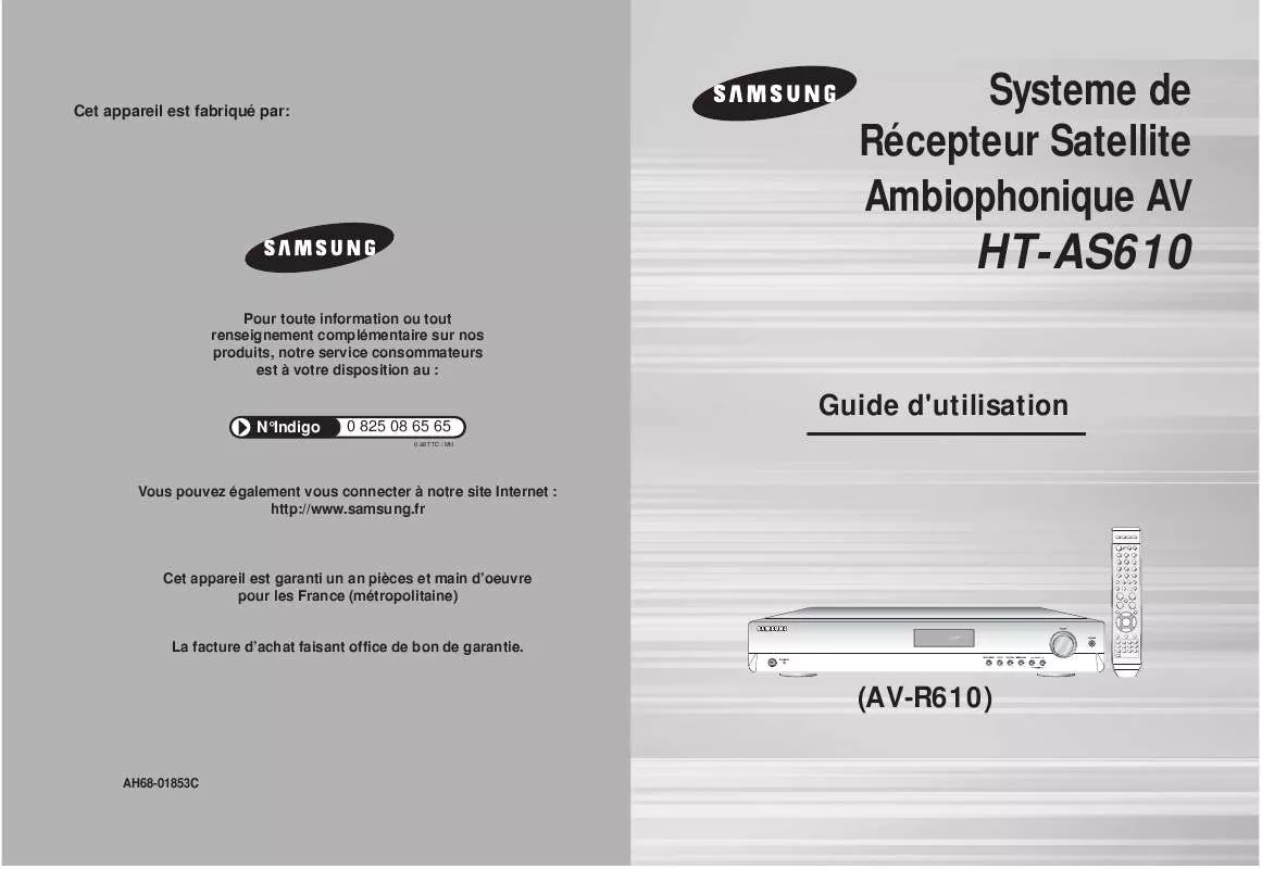 Mode d'emploi SAMSUNG HT-AS610