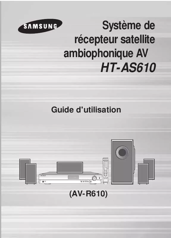 Mode d'emploi SAMSUNG HTAS610T-XAC