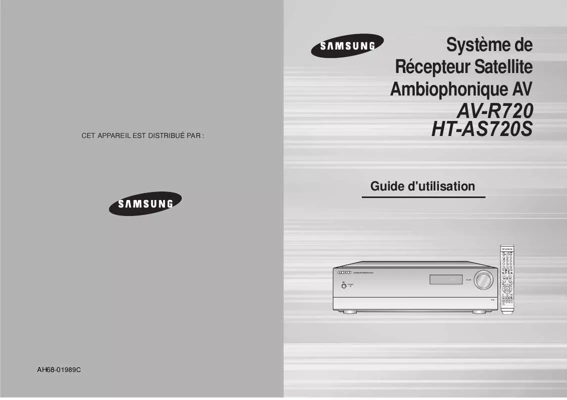 Mode d'emploi SAMSUNG HT-AS720SR