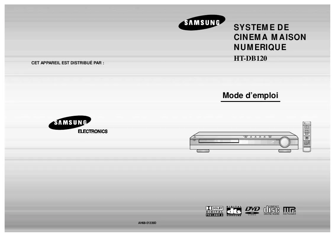 Mode d'emploi SAMSUNG HT-DB120