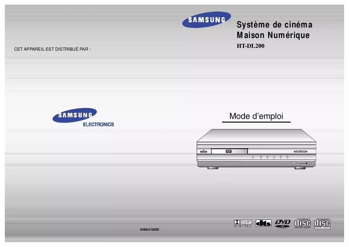 Mode d'emploi SAMSUNG HT-DL200