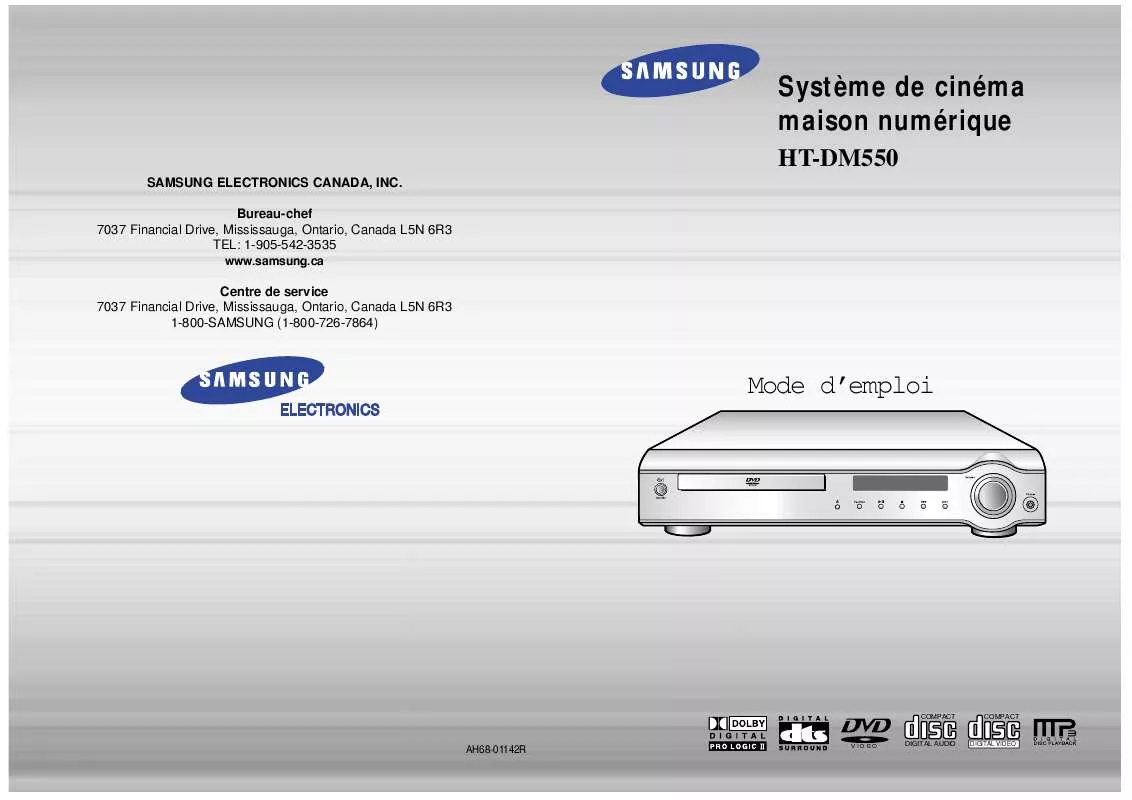 Mode d'emploi SAMSUNG HT-DM550