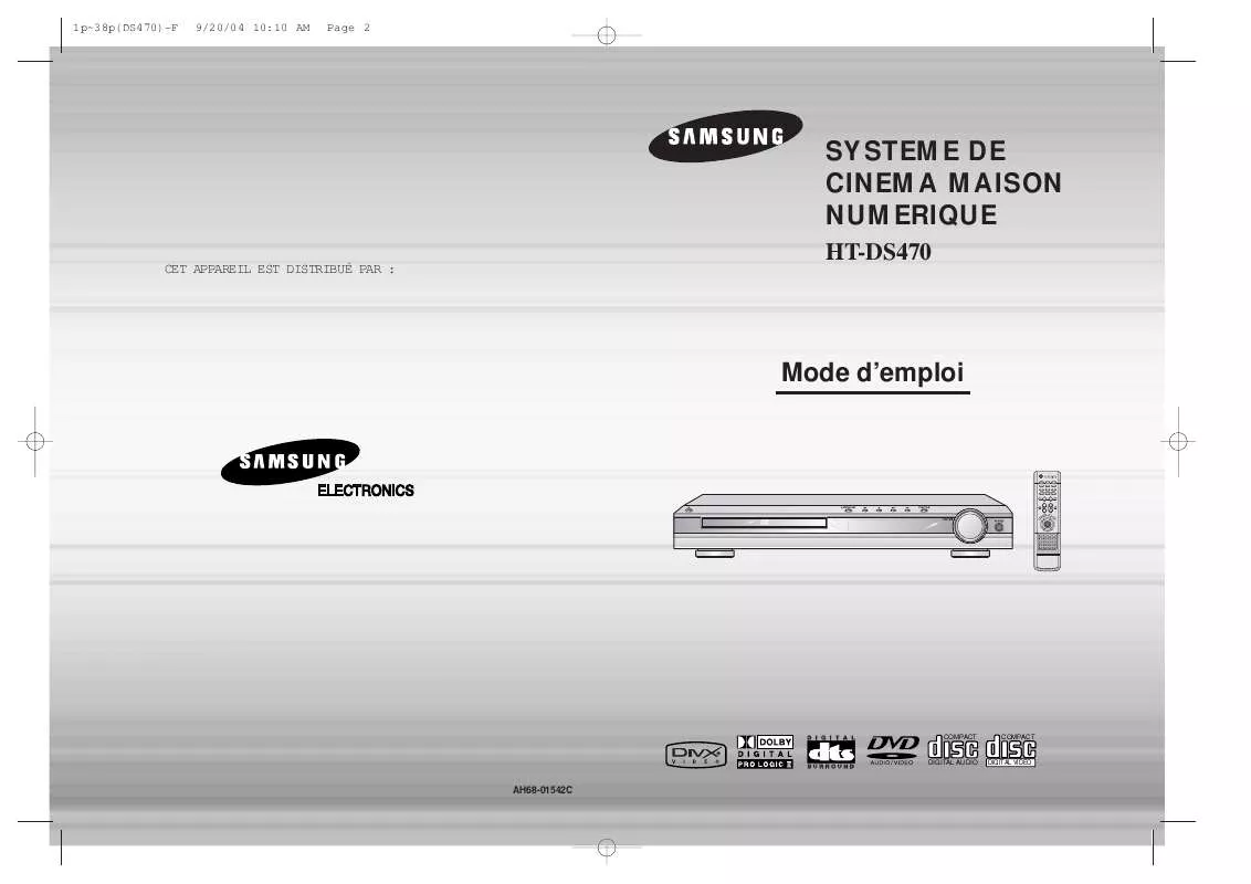 Mode d'emploi SAMSUNG HT-DS470