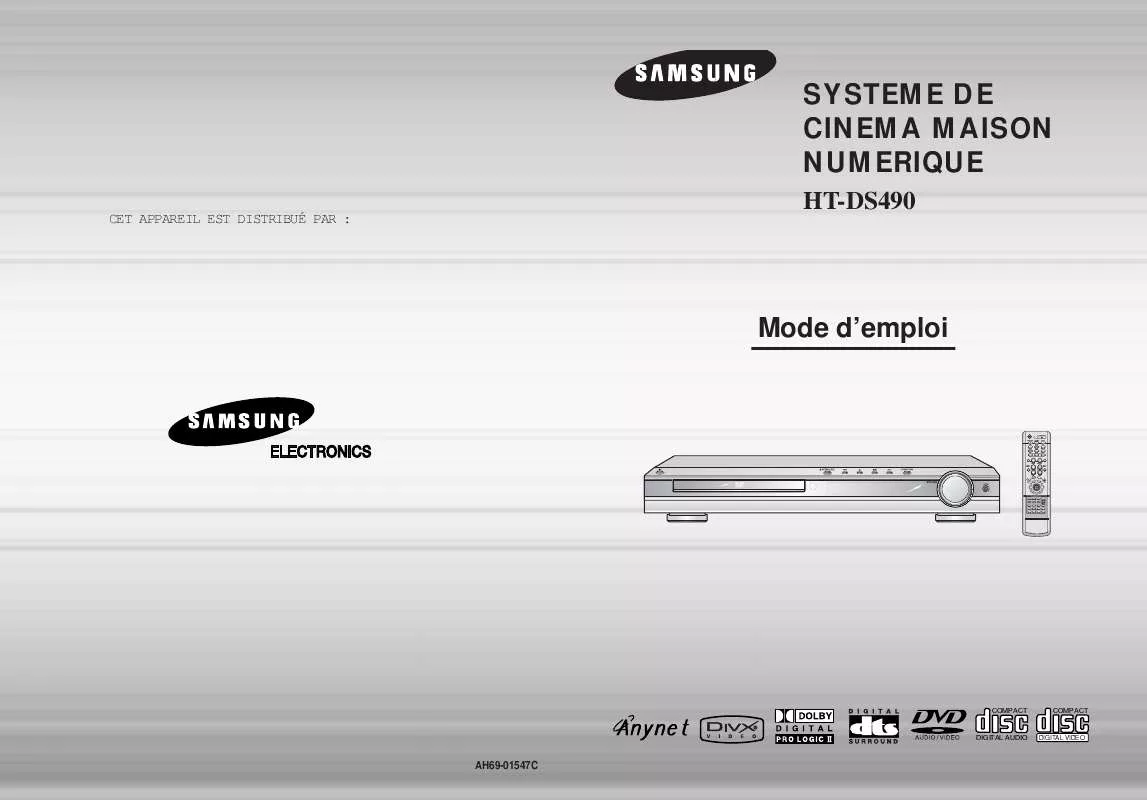 Mode d'emploi SAMSUNG HT-DS490