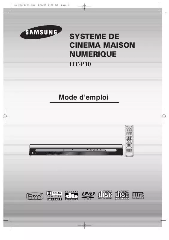 Mode d'emploi SAMSUNG HT-P10