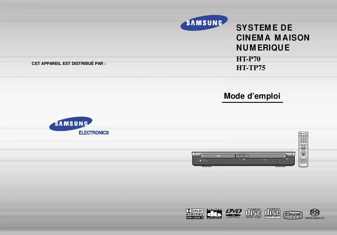 Mode d'emploi SAMSUNG HT-P70