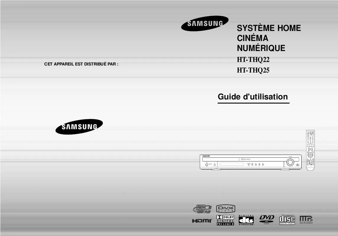 Mode d'emploi SAMSUNG HT-THQ22