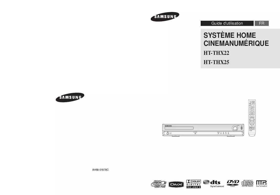 Mode d'emploi SAMSUNG HT-THX25