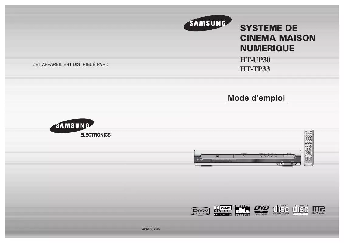 Mode d'emploi SAMSUNG HT-TP33