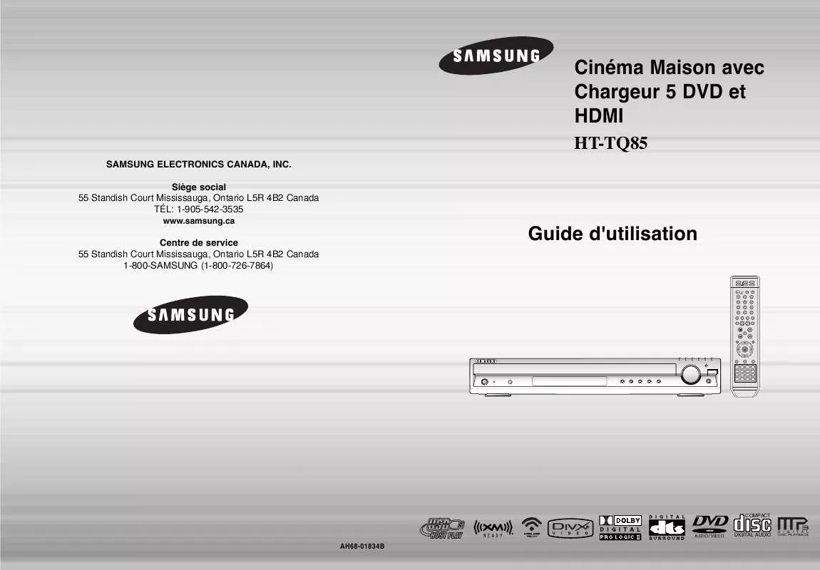 Mode d'emploi SAMSUNG HTTQ85T-XAC