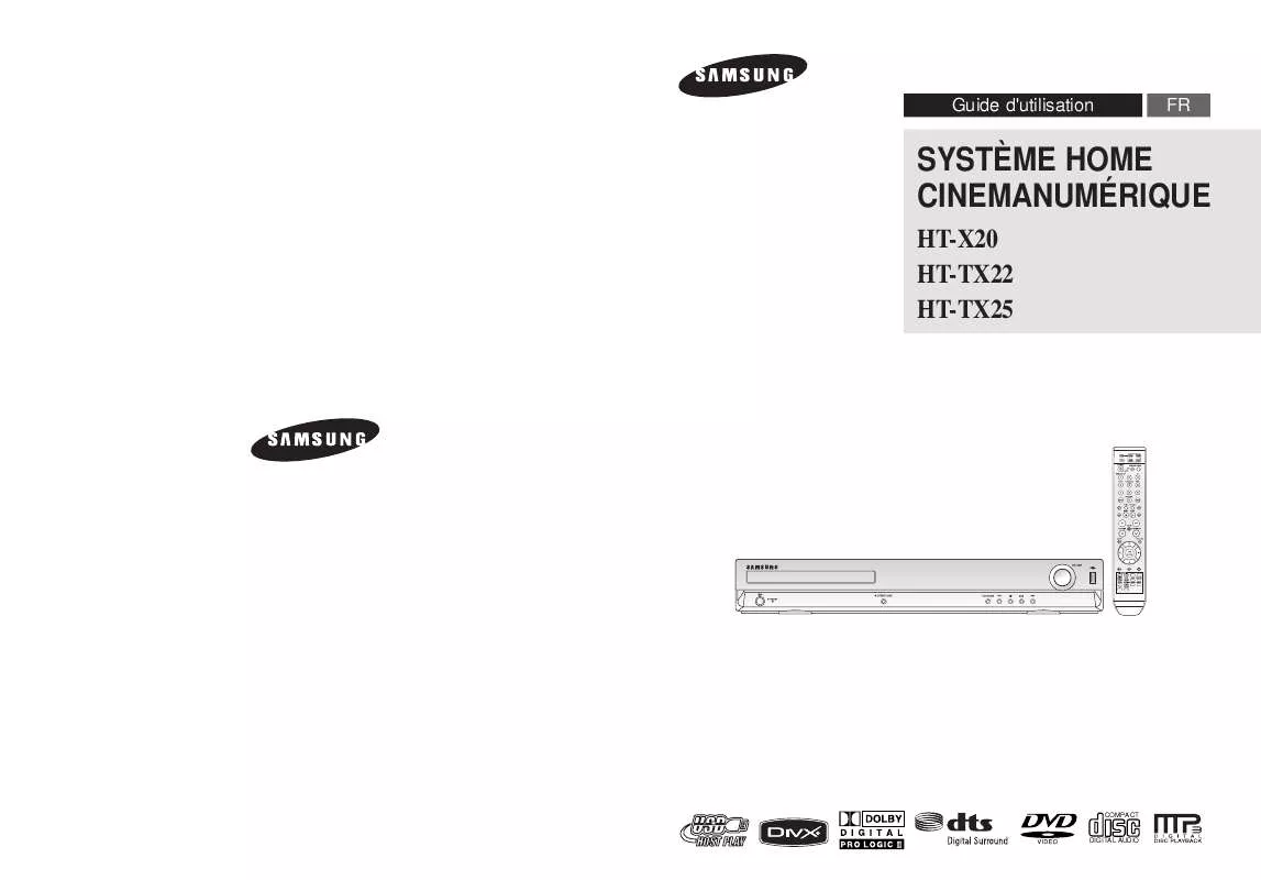 Mode d'emploi SAMSUNG HT-TX22