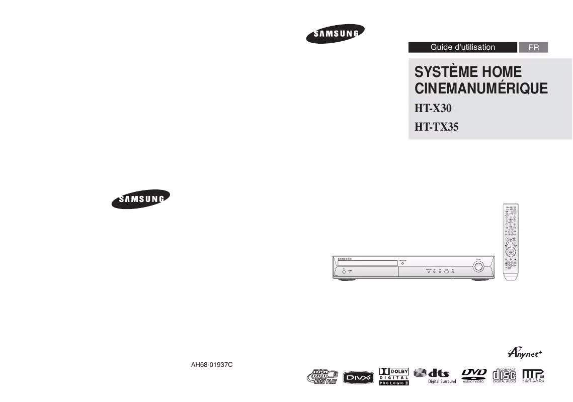 Mode d'emploi SAMSUNG HT-TX35R