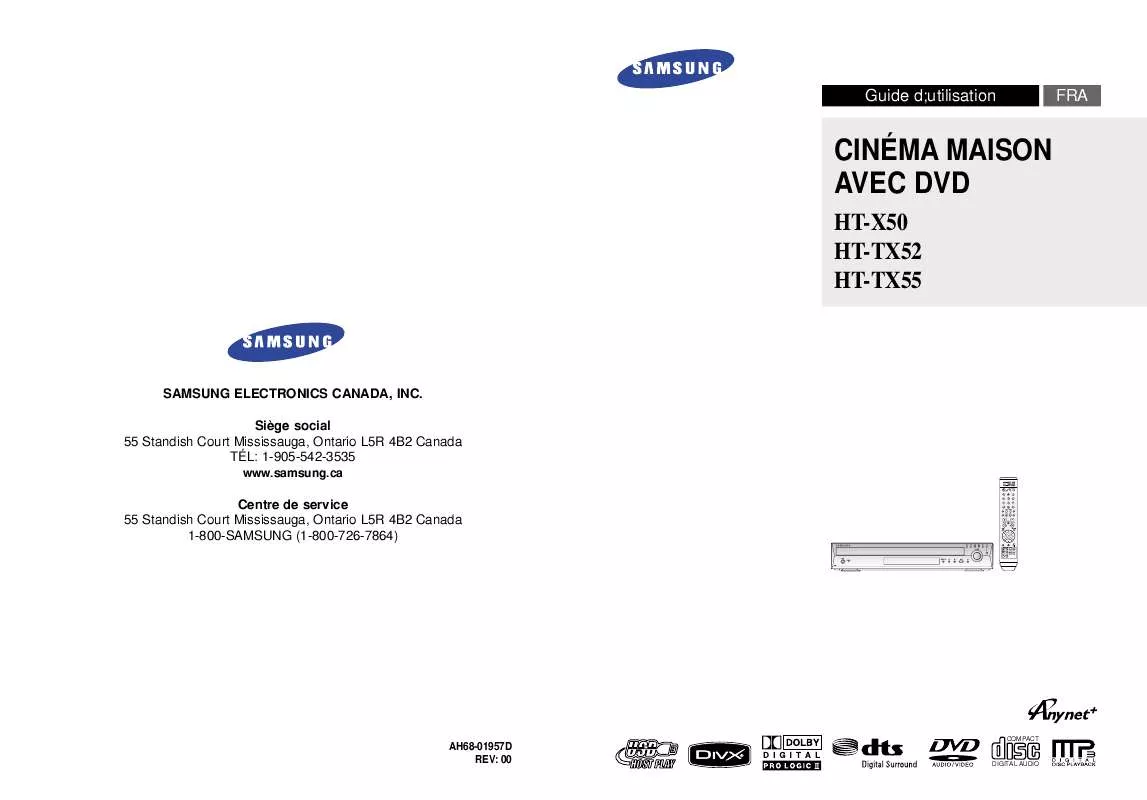 Mode d'emploi SAMSUNG HT-TX52