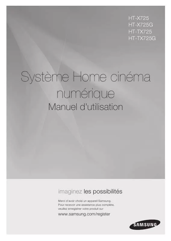 Mode d'emploi SAMSUNG HT-TX725