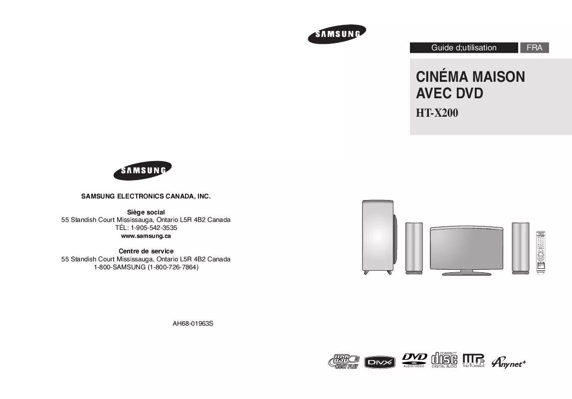 Mode d'emploi SAMSUNG HT-X200