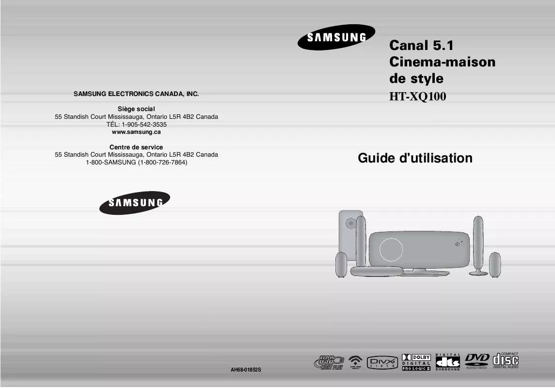 Mode d'emploi SAMSUNG HTXQ100T-XAC