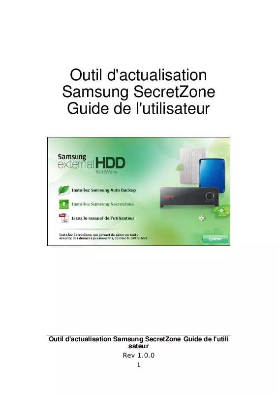 Mode d'emploi SAMSUNG HX-DU010EB