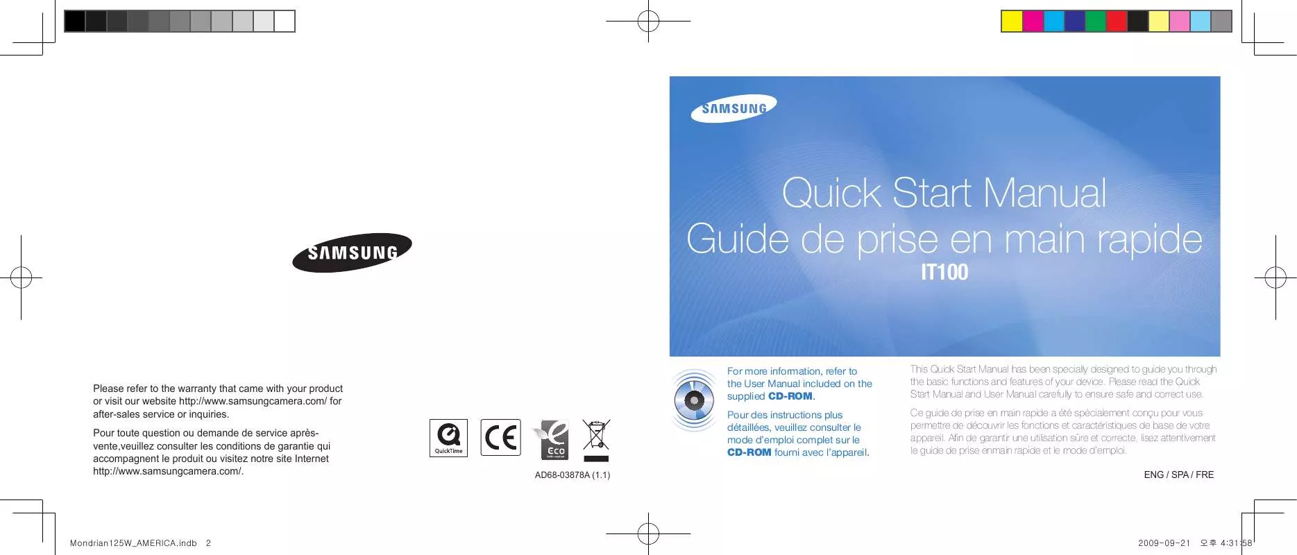 Mode d'emploi SAMSUNG IT100