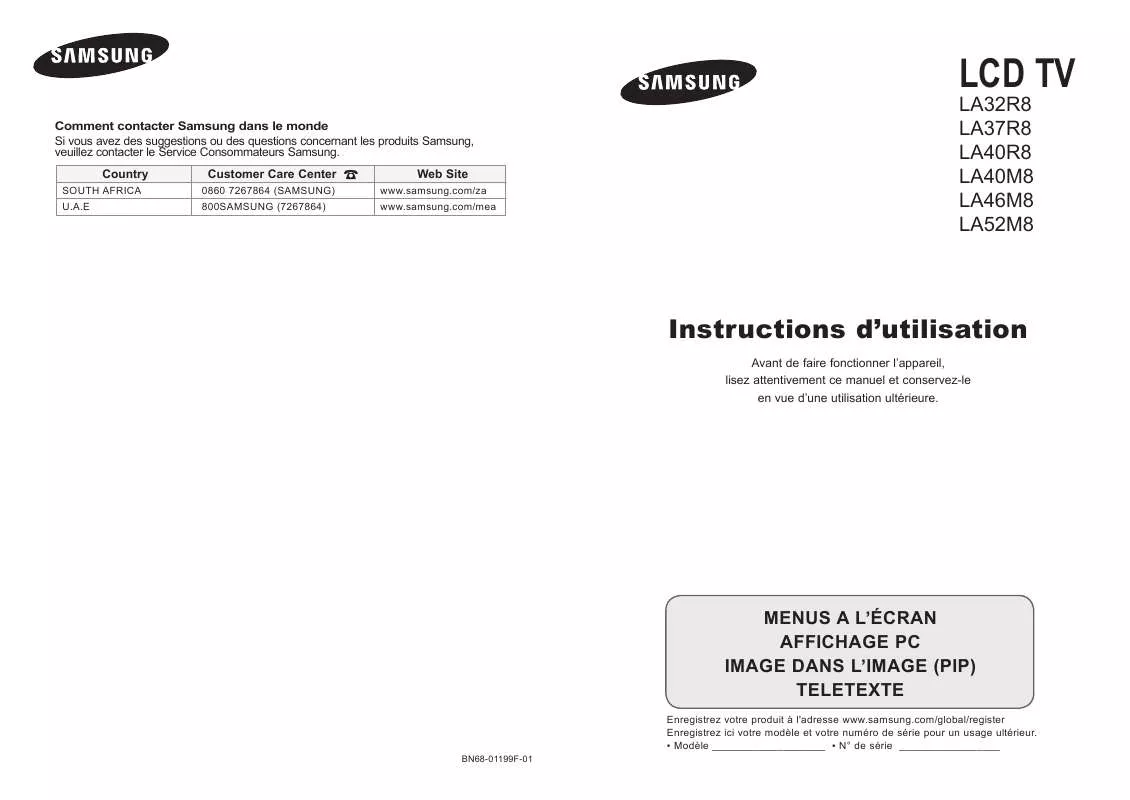 Mode d'emploi SAMSUNG LA46M81B