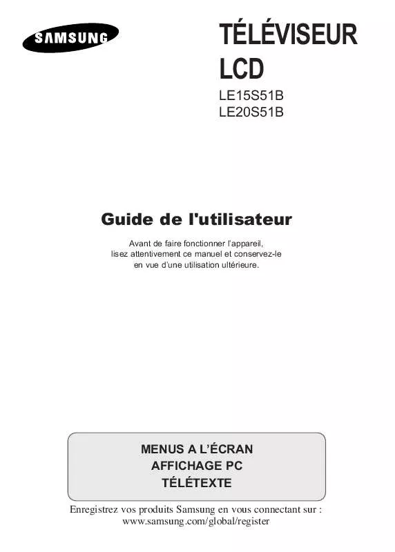 Mode d'emploi SAMSUNG LE15S51B