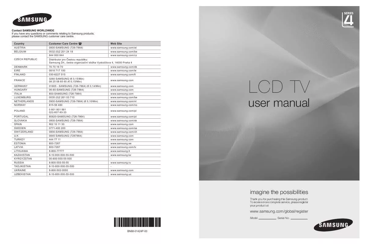 Mode d'emploi SAMSUNG LE22A455C1D