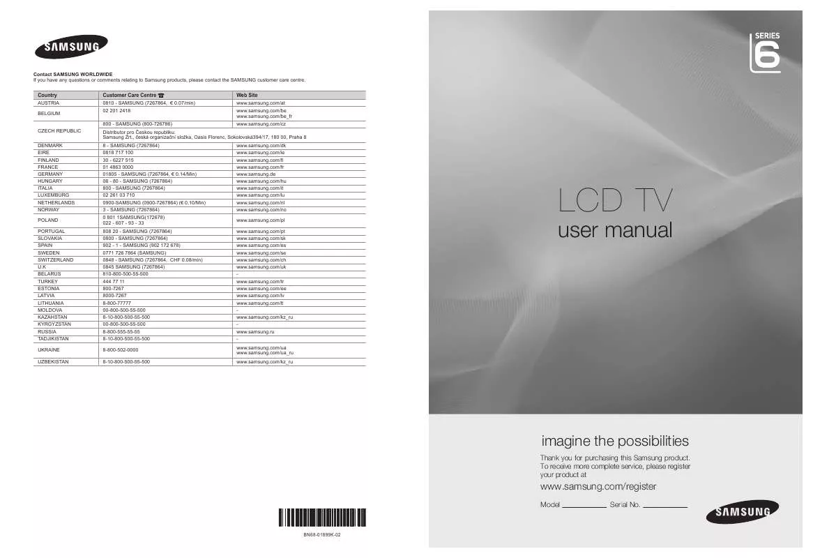 Mode d'emploi SAMSUNG LE22B650T6W