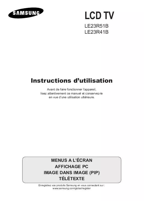 Mode d'emploi SAMSUNG LE23R41B