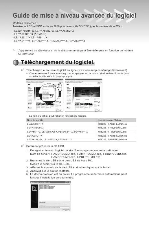 Mode d'emploi SAMSUNG LE32A550