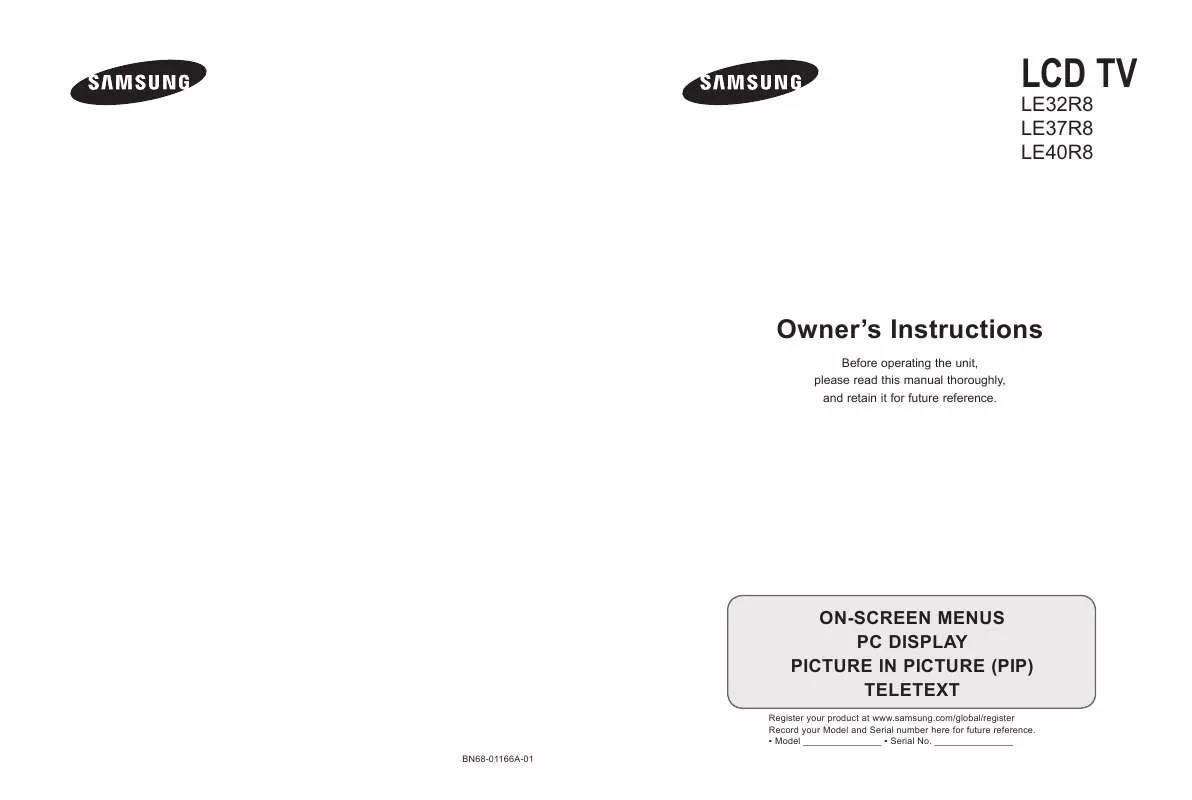 Mode d'emploi SAMSUNG LE32R81W