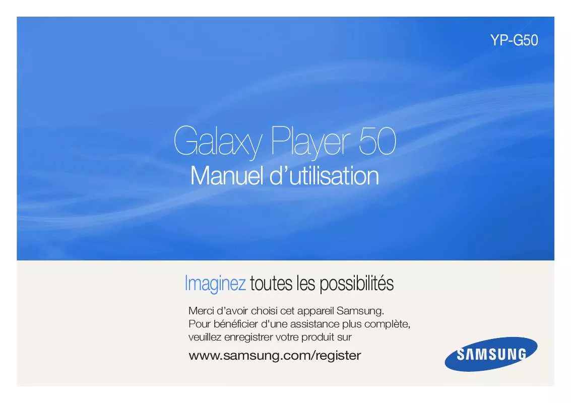 Mode d'emploi SAMSUNG YP-G50CW