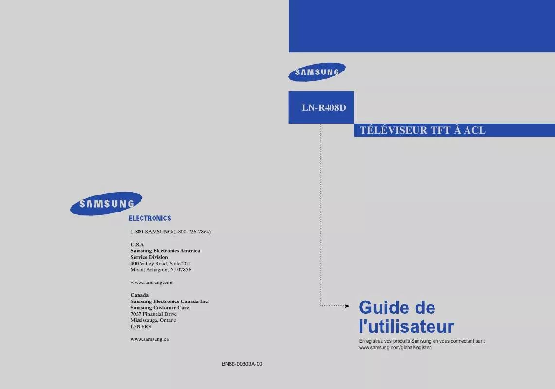 Mode d'emploi SAMSUNG LN-R408D