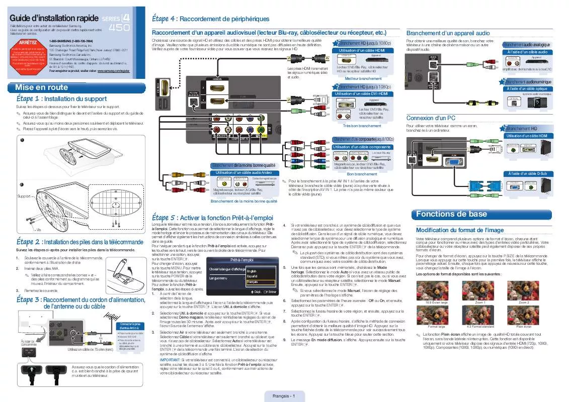 Mode d'emploi SAMSUNG LN26C450