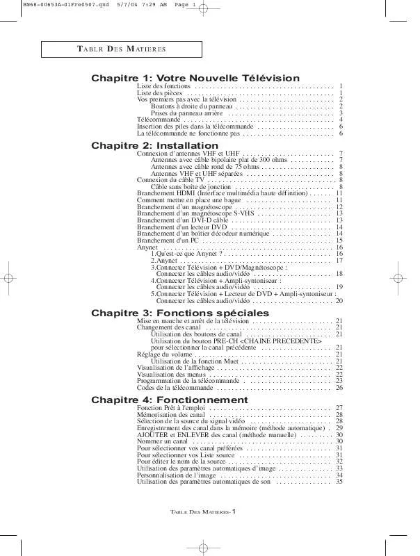 Mode d'emploi SAMSUNG LT-P326W