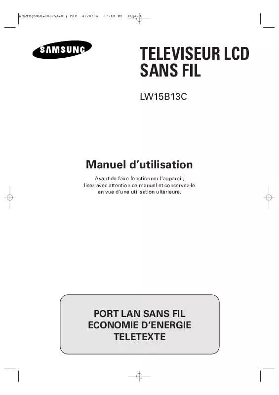 Mode d'emploi SAMSUNG LW15B13C