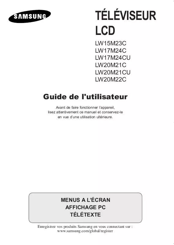 Mode d'emploi SAMSUNG LW15M23CP