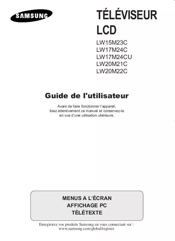 Mode d'emploi SAMSUNG LW17M24CU