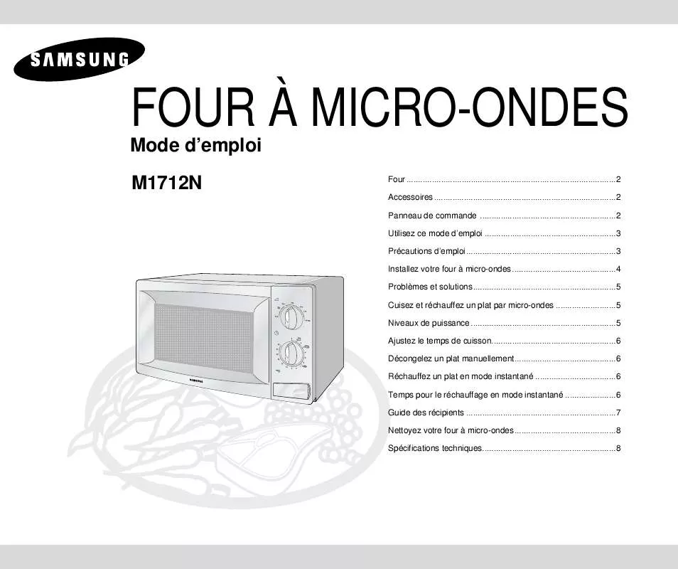 Mode d'emploi SAMSUNG M1712N