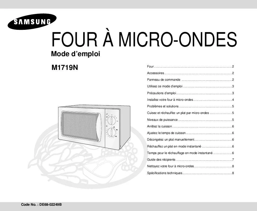 Mode d'emploi SAMSUNG M1719N