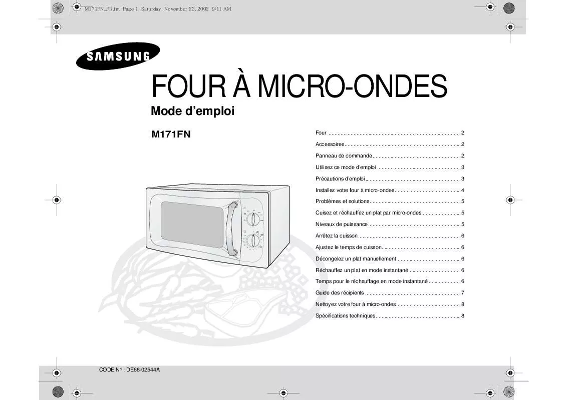 Mode d'emploi SAMSUNG M171FN