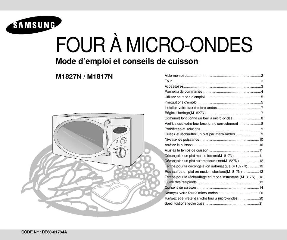 Mode d'emploi SAMSUNG M1817N-M