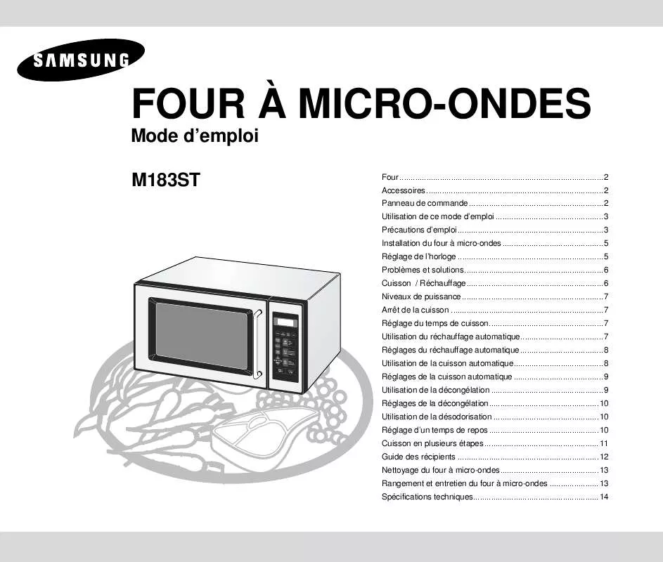 Mode d'emploi SAMSUNG M183ST