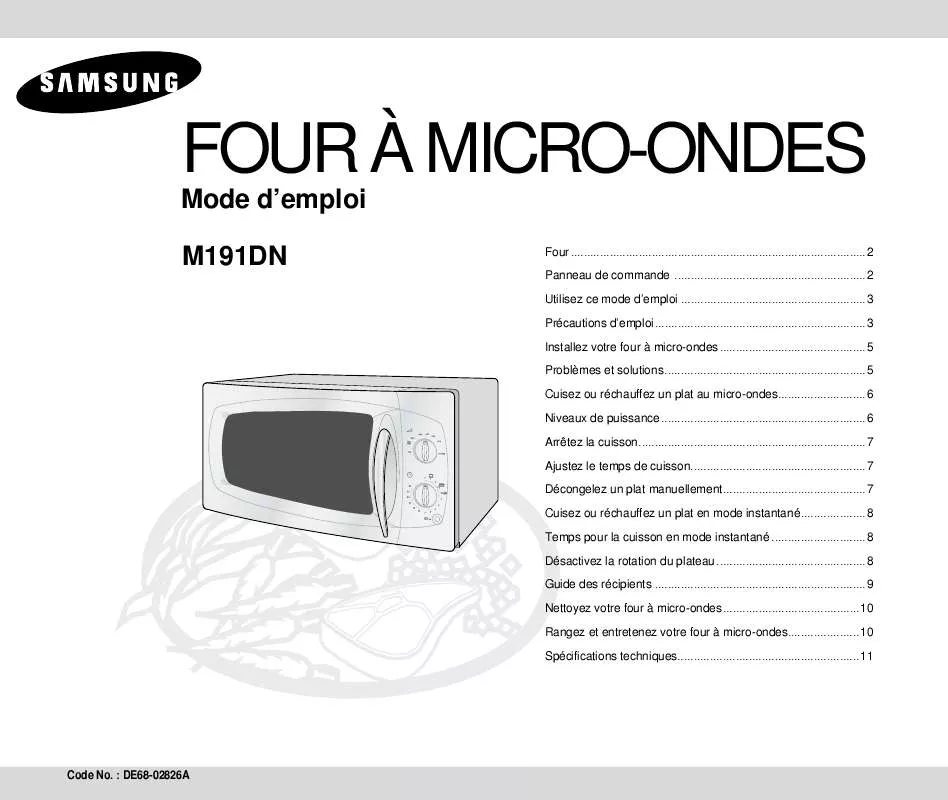 Mode d'emploi SAMSUNG M191DN