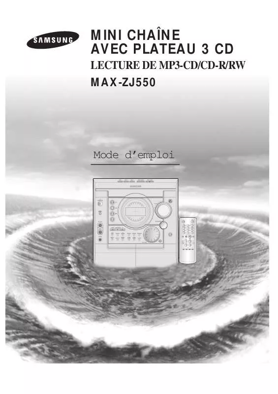 Mode d'emploi SAMSUNG MAX-ZJ550