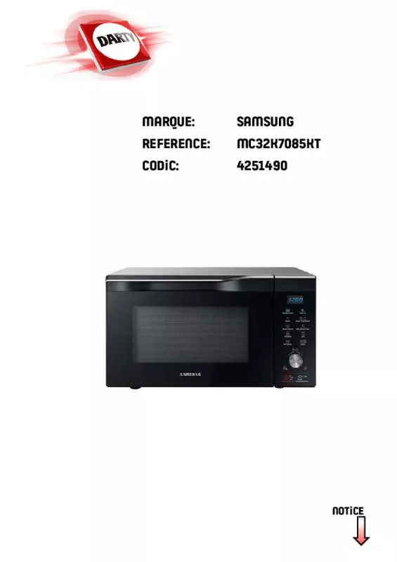 Mode d'emploi SAMSUNG MC32K7085KT