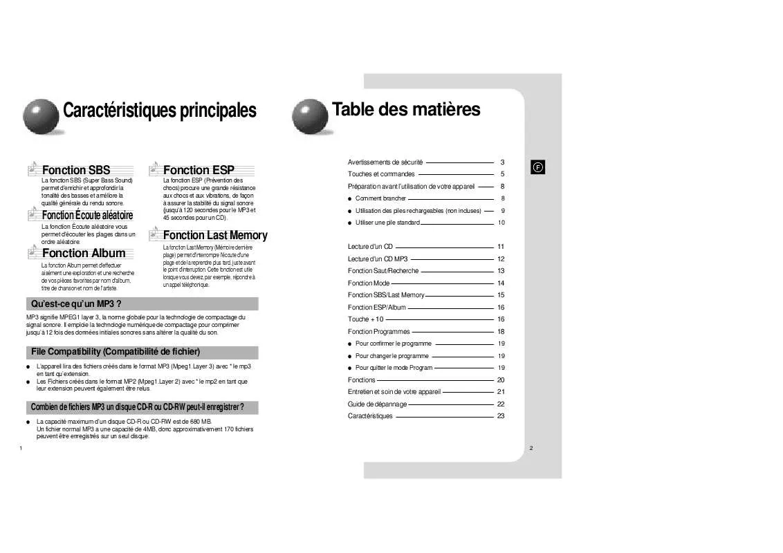 Mode d'emploi SAMSUNG MCD-SM45