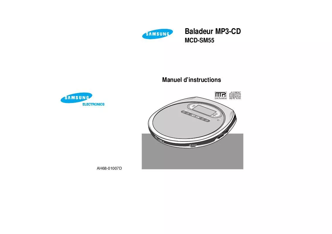 Mode d'emploi SAMSUNG MCD-SM55H