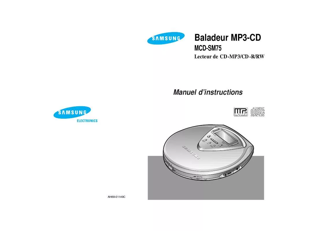 Mode d'emploi SAMSUNG MCD-SM75