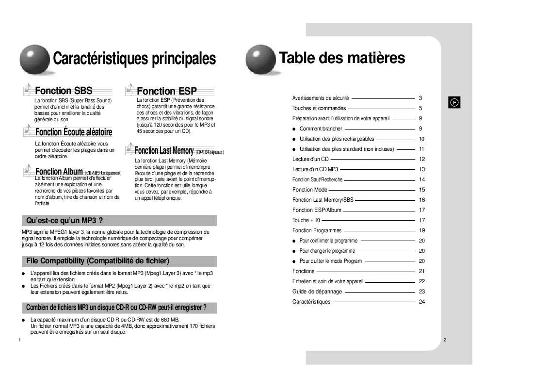 Mode d'emploi SAMSUNG MCD-SM85