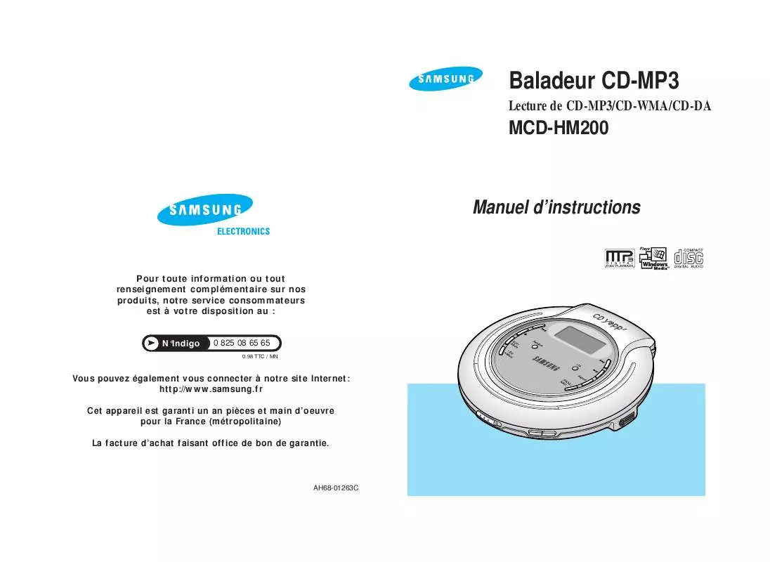 Mode d'emploi SAMSUNG MCD-HM200H